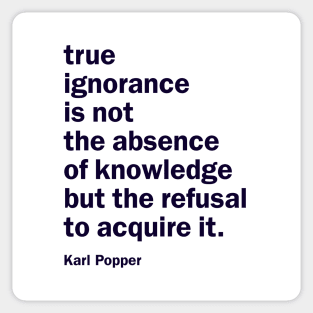 True ignorance is not Sticker